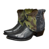 6.5 Black & Camo Hair-on Hide Canty Boots®