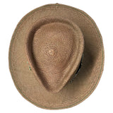 Tan & Turquoise Straw Hat - Size 7 1/8