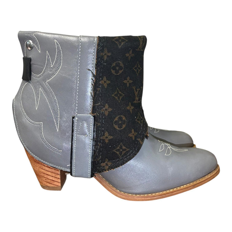 9 Gray & Designer Denim Stacked Heel Canty Boots®