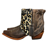 7 Brown & Leopard Hair-on Hide Canty Boots®
