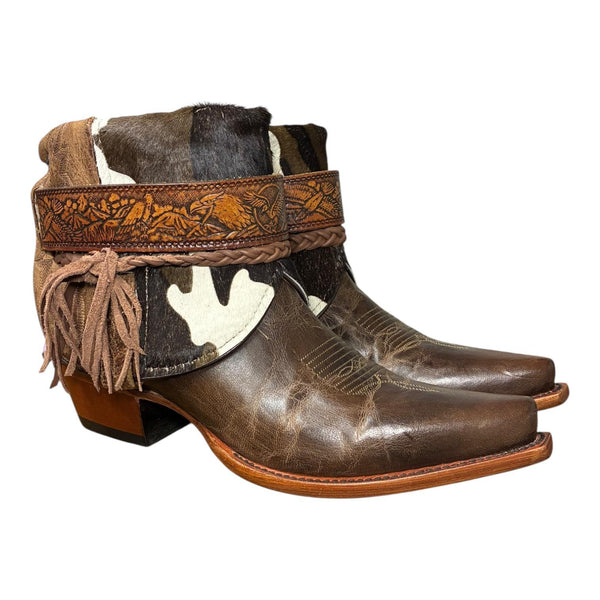11 Brown & Brown Camo Hair-on Hide Canty Boots®