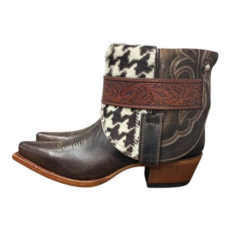 8 Brown & Houndstooth Hair-on Hide Canty Boots®