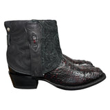 9 Two Toned Exotic & Black Floral Leather Canty Boots®