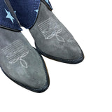 8 Charcoal Rough Out & Star Denim Canty Boots®