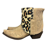6 Embroidered Tan & Leopard Canty Boots®