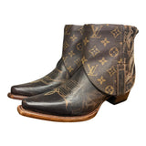 8.5 Brown & Designer Canty Boots® with Turquoise Concho