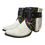 8.5 White & Multicolor Snakeskin Printed Leather Canty Boots®