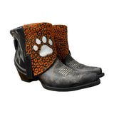 7.5 Black & Orange Leopard Canty Boots®