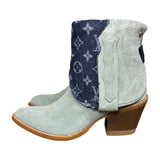6 Baby Blue Rough Out & Designer Denim Canty Boots®