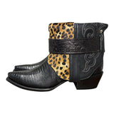8 Black Exotic & Leopard Hair-on Hide Canty Boots®