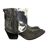 6.5 Charcoal Rough Out & Cowhide Printed Leather Canty Boots®