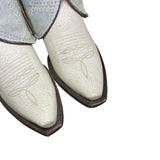 8 White Crackle & Designer Denim Canty Boots®