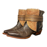 6 Brown & Textured Leather Canty Boots®