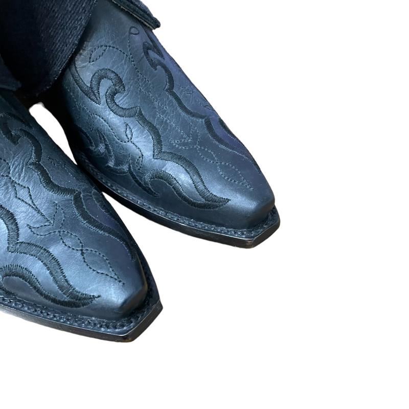 8.5 Black & Designer Denim Pocket Canty Boots®