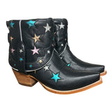 9 Black & Metallic Star Inlay Canty Boots®