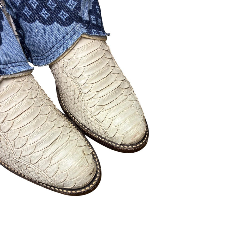 6 Cream Exotic & Designer Denim Canty Boots®