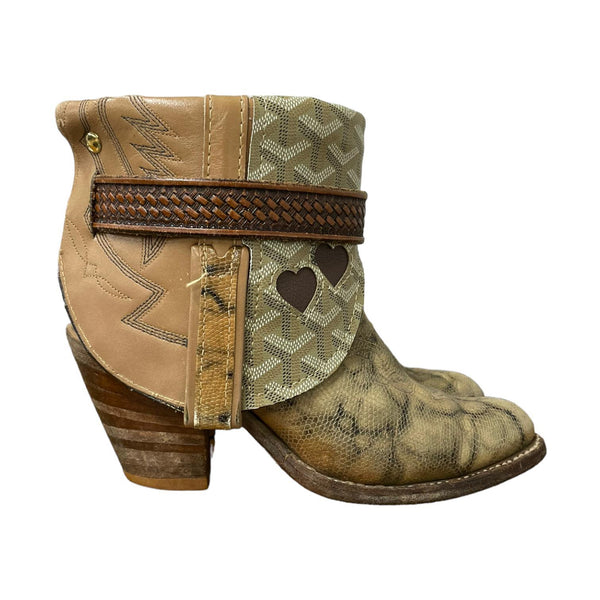 7.5 Exotic & Designer Stacked Heel Canty Boots® with Heart Inlay