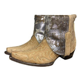 8 Embroidered Tan & Metallic Spotted Hair-on Hide Canty Boots®