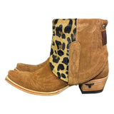 7 Embroidered Rough Out & Leopard Hair-on Hide Canty Boots®