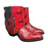 7.5 Black & Red with Horse Print Canty Boots®