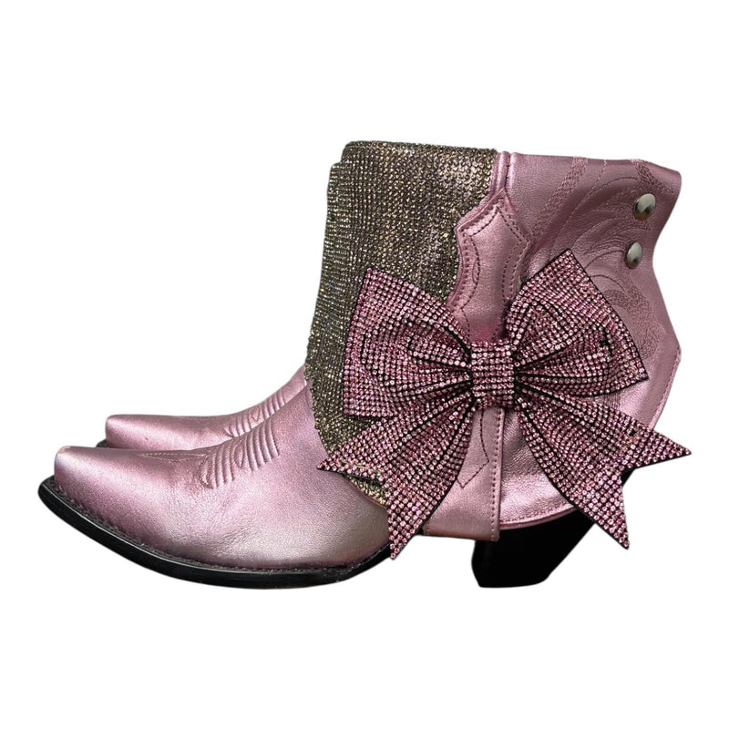 6 Metallic Pink & Crystals Canty Boots®