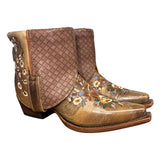 7.5 Embroidered Floral & Quilted Leather Canty Boots®