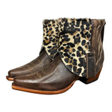7 Brown & Leopard Hair-on Hide Canty Boots®