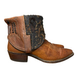 7.5 Brown & Brown Hair-on Hide Canty Boots®