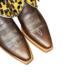 9.5 Brown & Leopard Hair-on Hide Canty Boots®