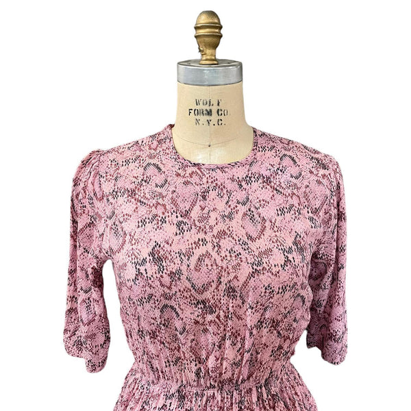 Pink Snakeskin Dina Dress