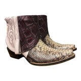 9.5 Exotic Pink & Purple Canty Boots® with Lightning Bolt