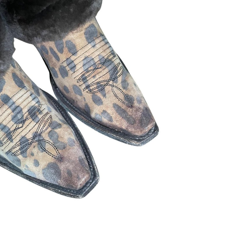 6.5 Leopard & Sheared Beaver Fur Canty Boots®