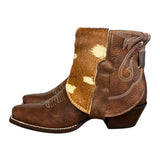 7 Brown & Spotted Hair-on Hide Canty Boots®