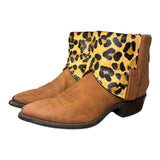 8.5 Brown & Leopard Hair-on Hide Canty Boots®