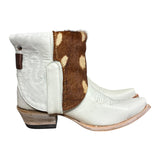 7.5 White & Spotted Hair-on Hide Canty Boots®
