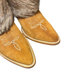 6 Cognac Rough Out & Beaver Fur Canty Boots®