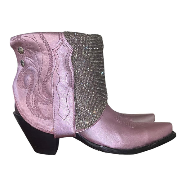 6 Metallic Pink & Crystals Canty Boots®