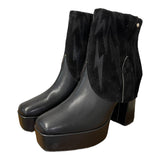 10 Black & Rough Out Platform Canty Boots®