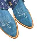 8 Blue Rough Out & Designer Denim Canty Boots® with Chrysocolla Concho
