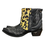 10 Embroidered Black & Leopard Hair-on Hide Canty Boots®