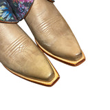 9.5 Gray Brown & Floral Leather Canty Boots®