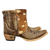 10 Embroidered Brown & Spotted Hair-on Hide Canty Boots®