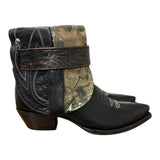 8.5 Embroidered Black & Camo Denim Canty Boots®