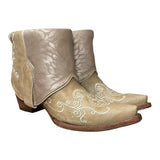 11 Floral Embroidered & Shimmer Leather Canty Boots®