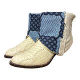 6 Cream Exotic & Designer Denim Canty Boots®