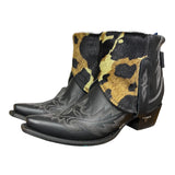9.5 Embroidered Black & Camo Hair-on Hide Canty Boots®