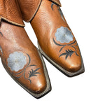 9.5 Brown & Floral Embroidered Canty Boots®