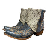 6.5 Embroidered Blue & Designer Canty Boots®