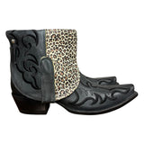 9 Embroidered Black & Leopard Canty Boots®