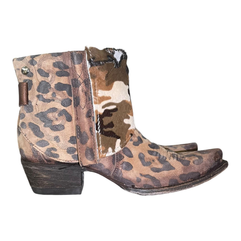 8.5 Leopard & Camo Hair-on Hide Canty Boots®